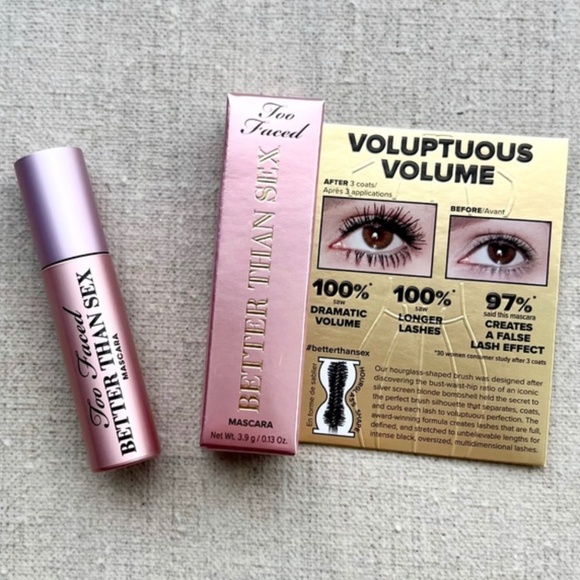 ❤️3 for $30❤️ TOO FACED Better Than Sex Volumizing & Lengthening Mascara mini - Picture 4 of 4